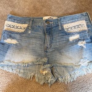 Denim cut off shorts